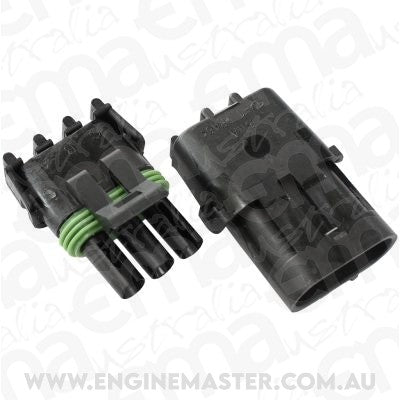 Aeroflow AF49-8503 Weatherpack 3 Pin Connector Male/Female Pins & Seals