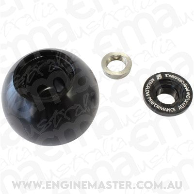 Bang Shift Billet Round Gear Knob with Bare Button Boss  Black Finish