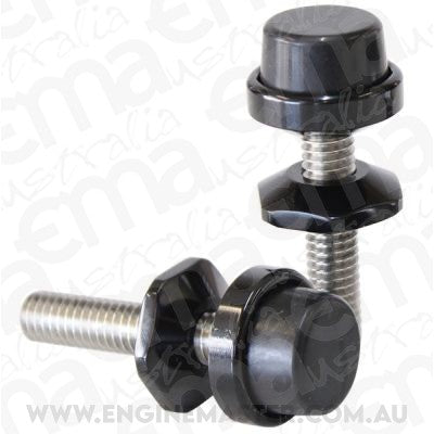 Aeroflow AF64-4101BLK Universalersal Billet Bonnet / Hoodadjusters 5/16"Unc Thread (Pair)
