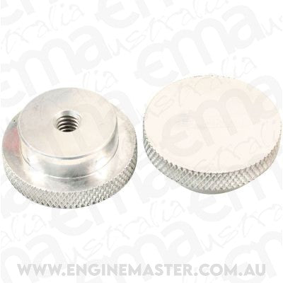 Aeroflow Performance Products AF55-1010 Polished Billet Air Cleaner Nut 5/16" UNC Low profile with a tall step down to suit Full Flow Air Cleaner Lid