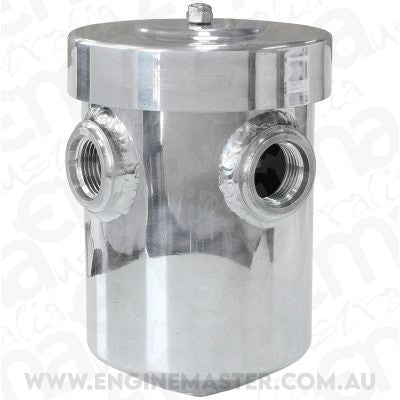 Aeroflow AF77-1019 Dry Sump / Breather Tank Internal Baffling Can Vent to Atmo