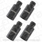 Aeroflow AF64-2884 ID Injector Adapter Long Suit 11mm Fuel Rail Black 4Pk