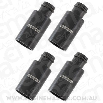 Aeroflow AF64-2884 ID Injector Adapter Long Suit 11mm Fuel Rail Black 4Pk