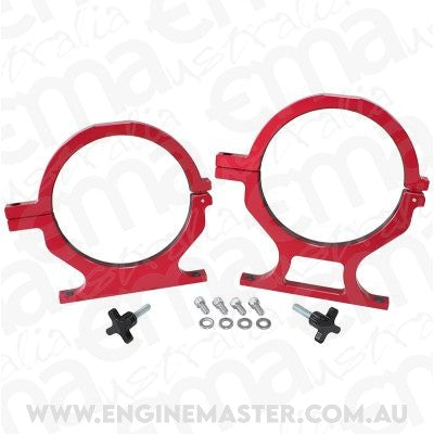 Aeroflow AF64-5000R Nos Bottle Billet Brackets *(Pair)* Red Nitrous