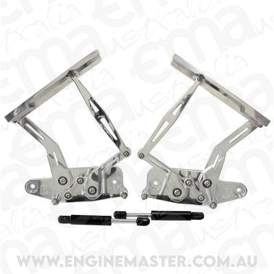 Aeroflow AF64-4129 Billet Bonnet Hinge Kit Polishholden Hk - Ht - Hg