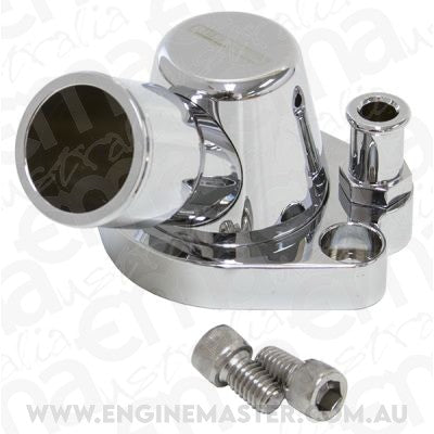 Aeroflow AF64-2091C 253 308 Holden Thermostat Housing Chrome W/Heater Swivel