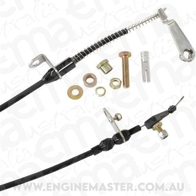 Kickdown Cable With Black Stainless Steel Cover & Black Ends (Suit Ford AOD Transmission)