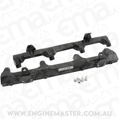 Aeroflow AF64-2124BLK GM LSA Supercharged Fuel Rail -8ORB Inlets / Outlets Billet