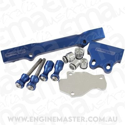 Gen 2 Billet Fuel Rail Kit, Blue Finish (Suits for Mazda Rotary Series 6-8 RX7)