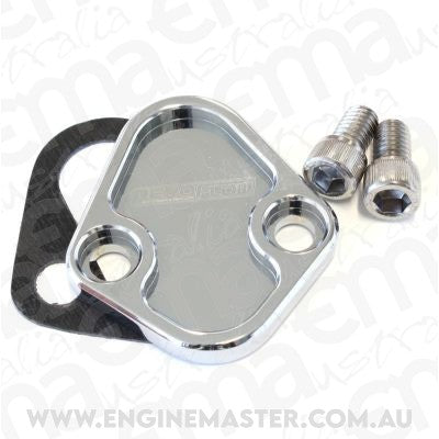 Aeroflow Performance Products AF64-2027C Billet Fuel Pump Block Off Chrome Chry BBF SBF BBC