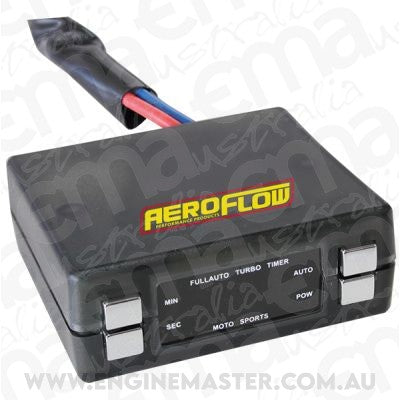 Aeroflow AF49-1025 Mini Turbo Timer with Memory Black Case Pivot Style Timer