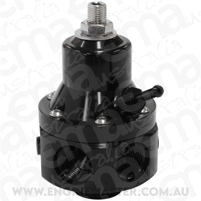 Aeroflow AF66-2060BLK 2000HP EFI FUEL PRESSURE REG 4 PORT -8ORB E85 ALCOHOL BLACK