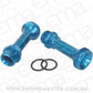 Aeroflow Performance AF59-2136 Replacement Billet Adjustable Fuel Log Legs Suit Adjustable Fuel Log (AF64-2037), -8ORB for Holley Carburettors, Blue