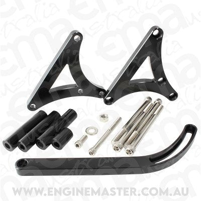 Aeroflow AF64-4025BLK Black Holden V8 Pass Side Mid Alt Brk Hq-Wb Ear/Late Altern