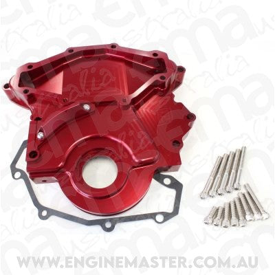 Aeroflow AF64-4358R Holden 304 308 Billet Timing Cover Accepts Mech Fuel Pump