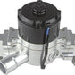 CVR CVR8554CL Chev BB Proflo Extreme 55 GPM Electric Water Pump Clear Anodised