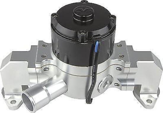 CVR CVR8554CL Chev BB Proflo Extreme 55 GPM Electric Water Pump Clear Anodised