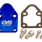 CVR CVRBOP63BL Chev SB 262-400 Fuel Pump Block Off Plate Blue Billet Alloy