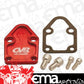CVR CVRBOP63R Chev SB 262-400 Fuel Pump Block Off Plate Red Billet Alloy