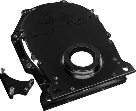 CVR CVRTC2440BK Big Block Chrysler R/RB & Hemi 2 Piece Billet Timing Cover Black
