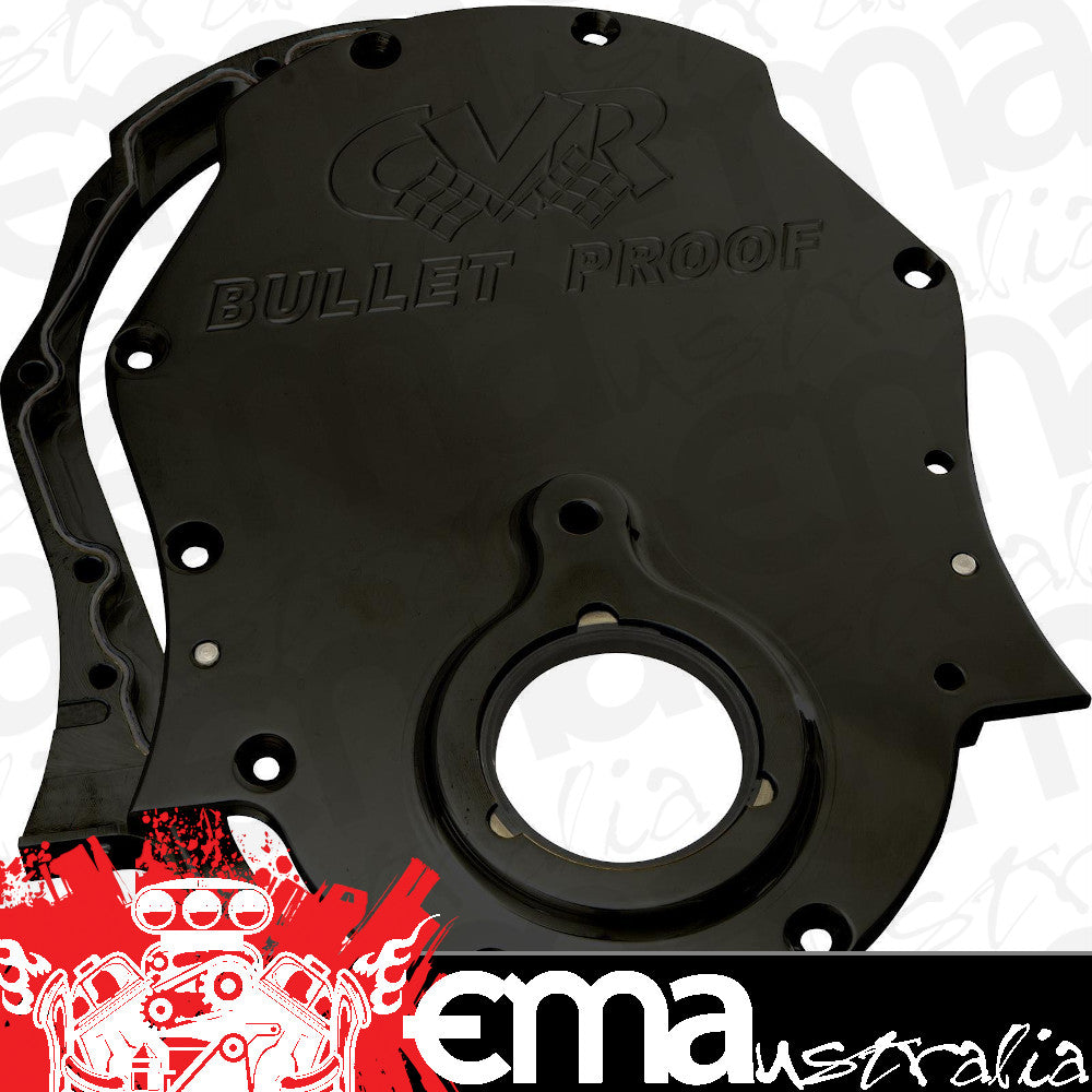 CVR CVRTC2454BK Chev BB V8 2 Piece Billet Alloy Timing Cover Black Anodized