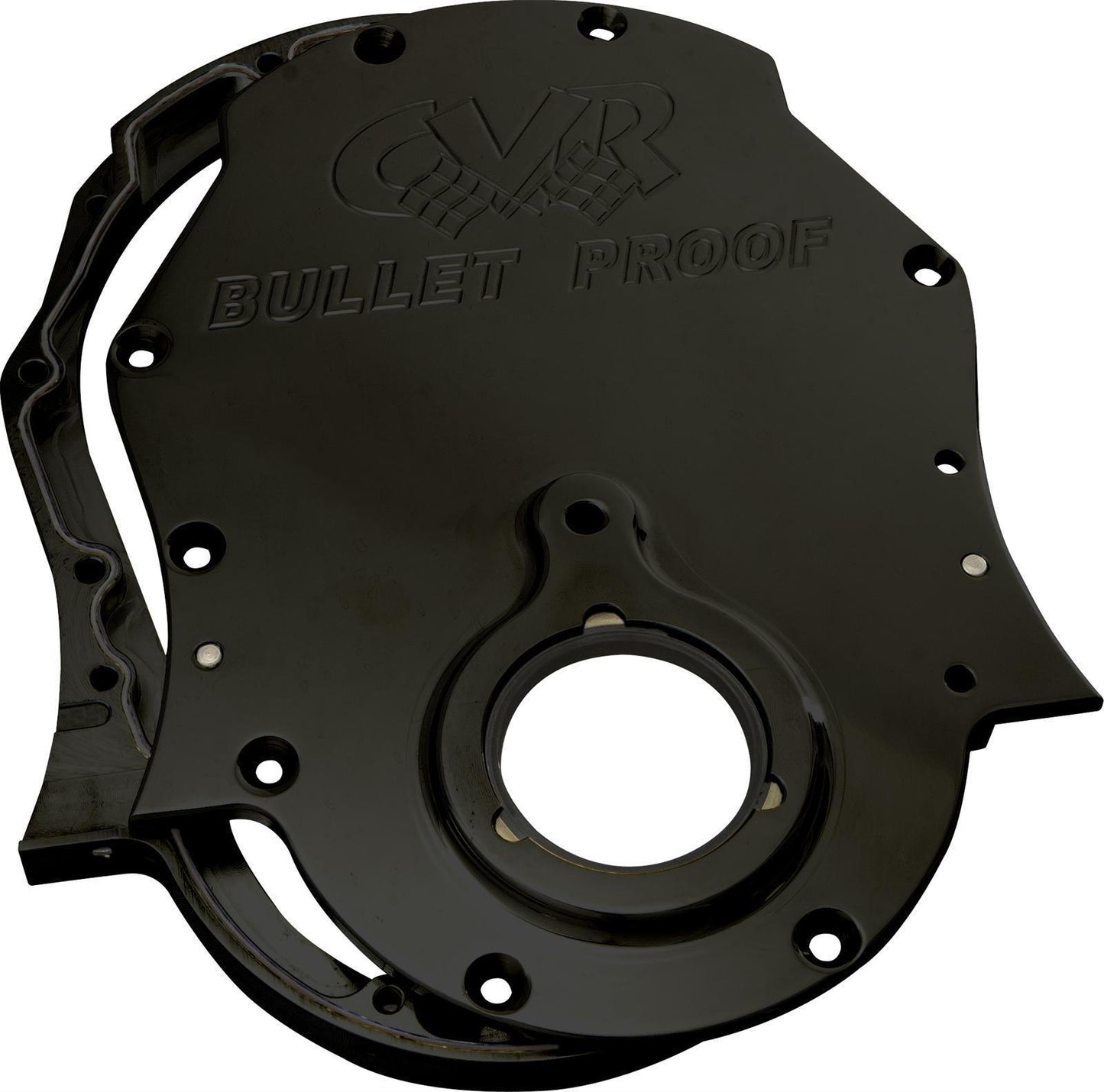 CVR CVRTC2454BK Chev BB V8 2 Piece Billet Alloy Timing Cover Black Anodized