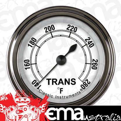 Classic Instruments CW127SLF Classic White - Transmission Temp Gauge Full Sweep 2-1/8"