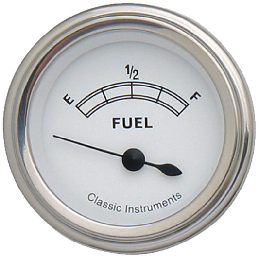 Classic Instruments CW13SLF Classic White - Fuel Gauge 16-158 OHM 2-1/8"