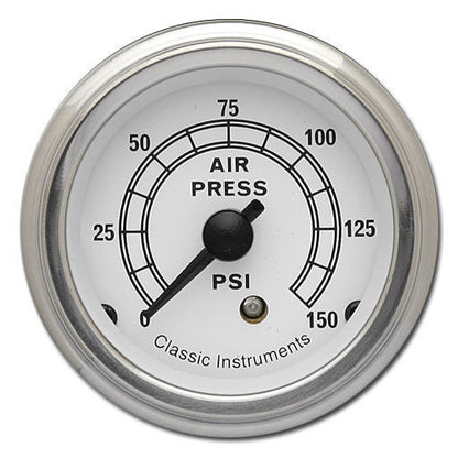 Classic Instruments CW16SLF Classic White - Air Pressure Gauge 2-1/8"