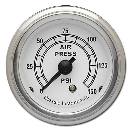 Classic Instruments CW16SLF Classic White - Air Pressure Gauge 2-1/8"