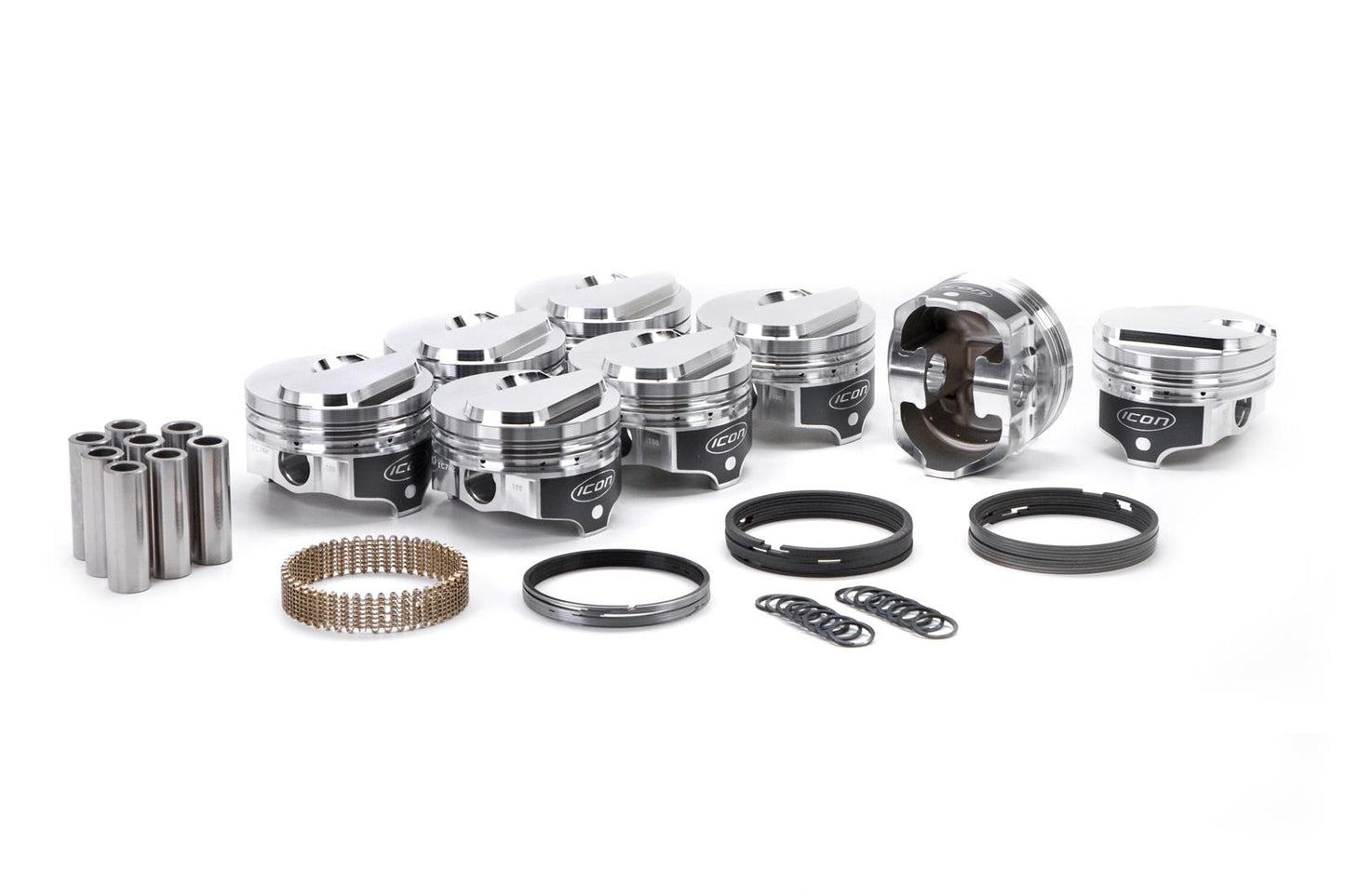 IC782KTD.030 Piston and Ring Kit, Forged, Dome, 4.280 in. Bore, Suit Big Block Chevy, Kit