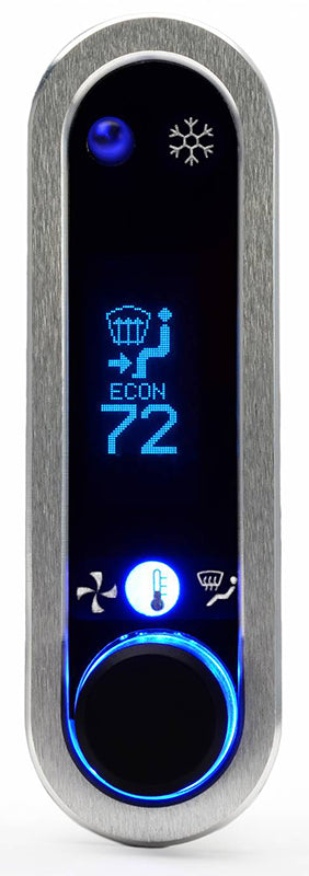 Dakota Digital DAKDCC-2400V-S-B Digital Climate Controller Suit Vintage Air Iv Satin Bezel Blue Display