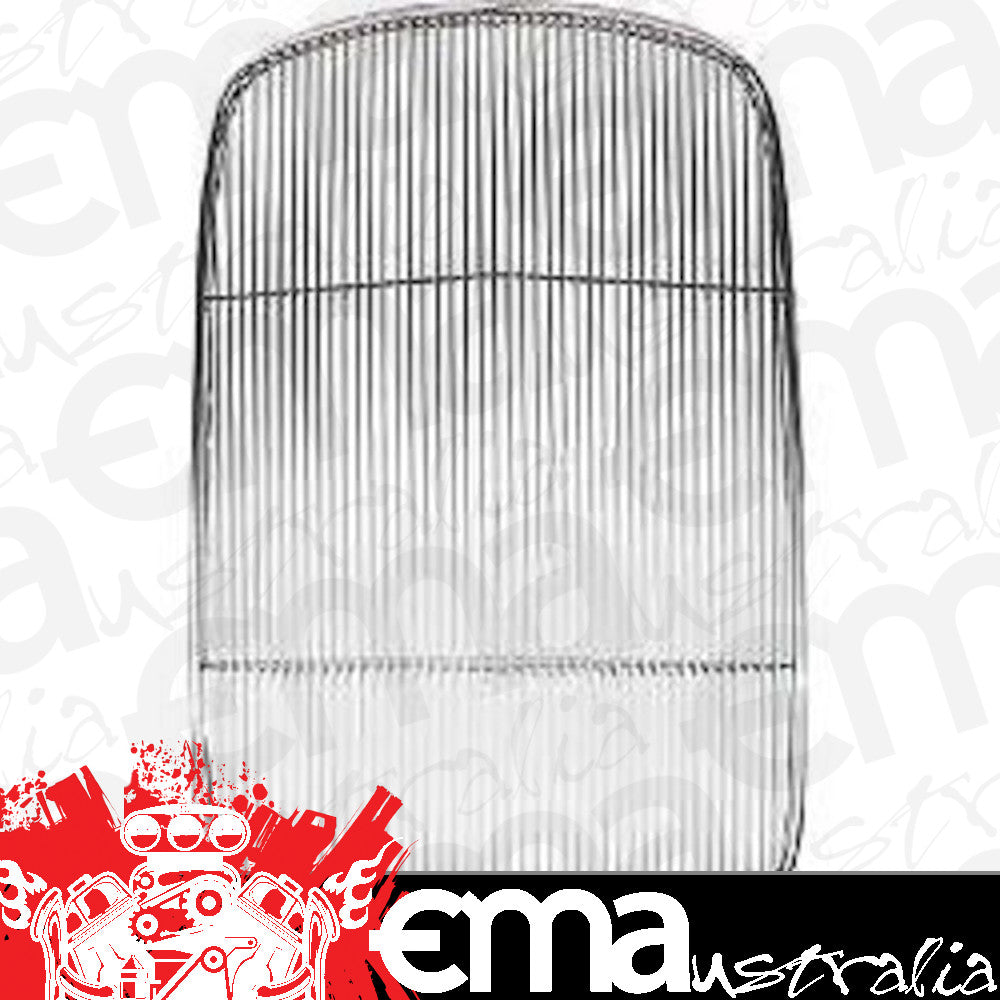 Dales DALB-8200-ID Polished S/S Grille Insert Suit 1932 Ford Passenger w/ No Crank Hole