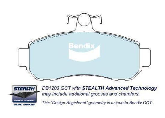 Bendix Brakes DB1203CT Gct Front Brake Pads For Mitsubishi Magna Tr-Tl 1991-2003