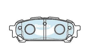 Bendix Brakes DB1672CT Bendix Gct Rear Brake Pads For Subaru Forrester Impreza Liberty '03-'09