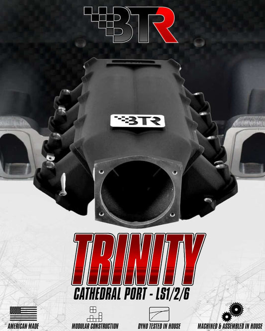 Brian Tooley Racing BTR-TRA-1-BLK-P105 Trinity LS1/2 Intake Manifold 105Mm
