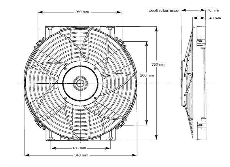 Davies Craig DC0064 14" Slimline Thermo Fan 12V
