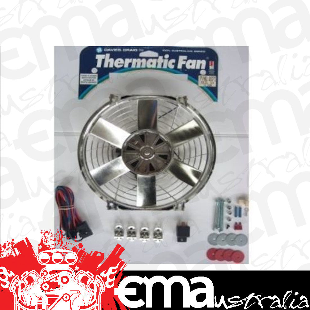 Davies Craig DC0071 10" Chrome Thermo Fan & Wiring 12V