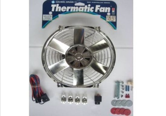 Davies Craig DC0071 10" Chrome Thermo Fan & Wiring 12V
