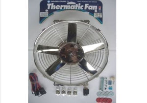 Davies Craig DC0073 14" Chrome Thermo Fan & Wiring 12V