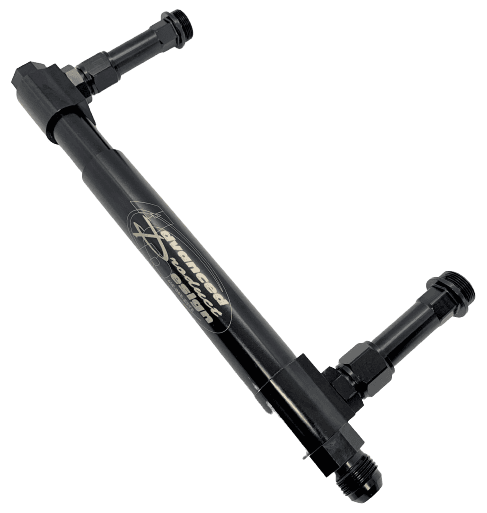 Advanced Product Design APD-6012-H Billet Adjustable Fuel Log -10An Inlet Holley 7/8-20 Fuel Bowls