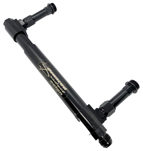 Advanced Product Design APD-6010 Billet Adjustable Fuel Log -6An Inlet Suits -8Orb Fuel Bowls