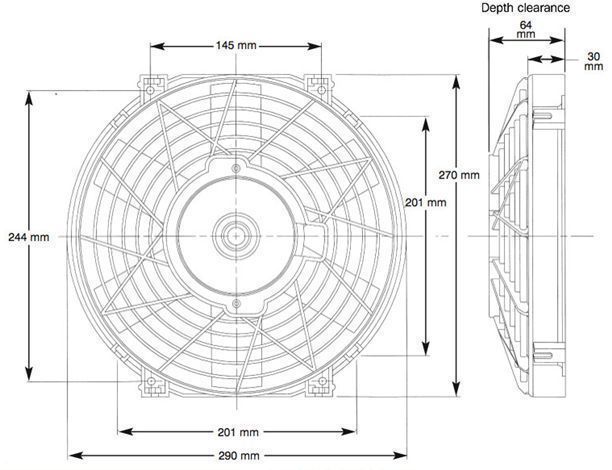 Davies Craig DC0146 10" Thermo Fan 24V Short Kit