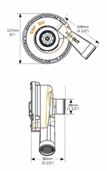 Davies Craig DC8060 EWP150 Alloy Electric Water Pump Kit , 12V 150LPM suit 6-8Cyl