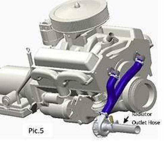 Davies Craig DC8611 Electric Water Pump Header-Adaptor Kit Black suit Chev Sb V8