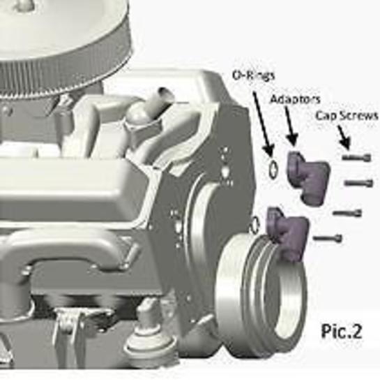 Davies Craig DC8611 Electric Water Pump Header-Adaptor Kit Black suit Chev Sb V8