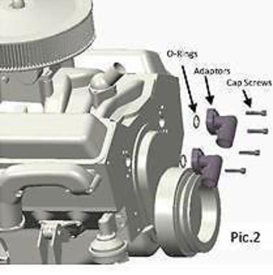 Davies Craig DC8621 Electric Water Pump Header-Adaptor Kit Black suit Chev Bb V8