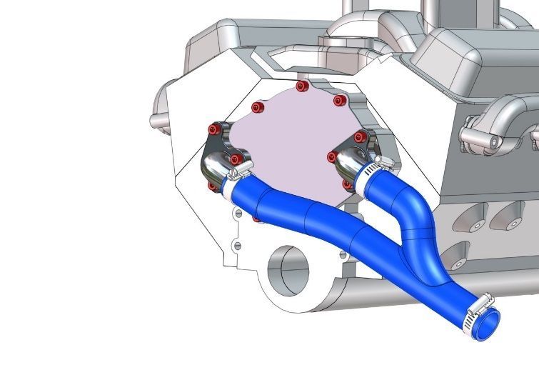 Davies Craig DC8630 Electric Water Pump Header-Adaptor Kit suit Ford 429-460 V8