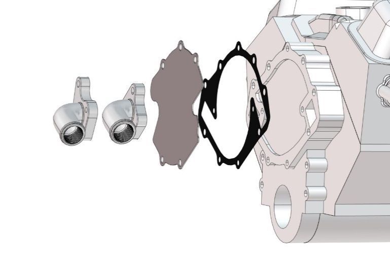 Davies Craig DC8630 Electric Water Pump Header-Adaptor Kit suit Ford 429-460 V8