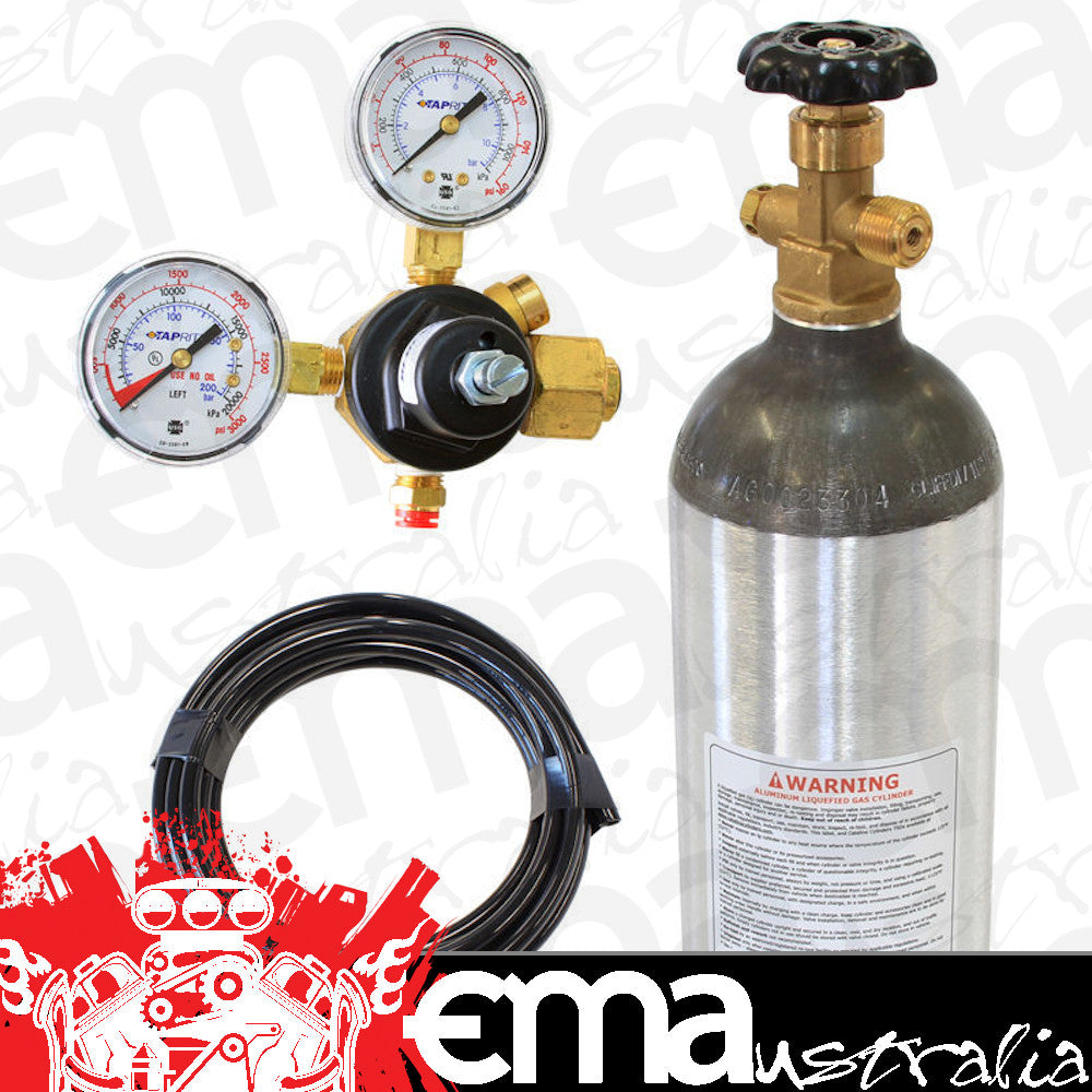 Dedenbear DE-AB25K Dedenbear Co-2 Bottle Kit Inc. 2.5 Lb. Bottle Valve Regulator Tubing